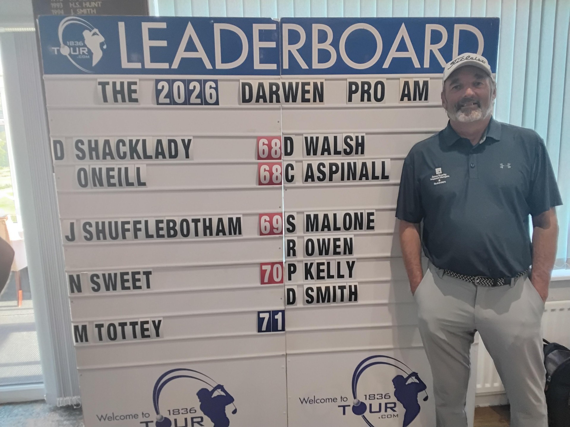 David Shacklady tied 1st at The Darwen Pro Am